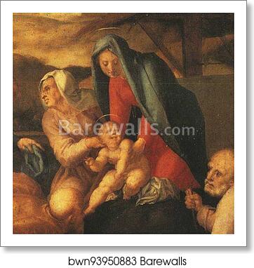 The Adoration of the Magi. Detail by Jacopo Carrucci, Known As Pontormo, Art Print