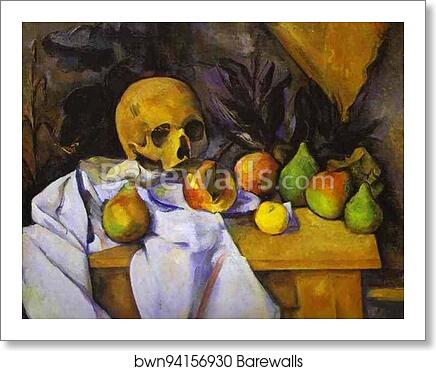 Still Life with a Skull by Paul Cézanne, Art Print