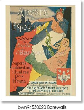 La publication "Anvers et son Exposition" by Henri Evenepoel, Art Print