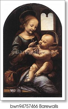 Benois Madonna by Leonardo Da Vinci, Art Print