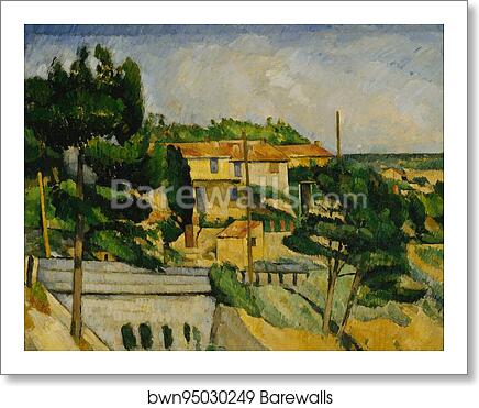 The Road Bridge at L'Estaque by Paul Cézanne, Art Print