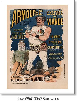 L' "Extrait de viande Armour" by Albert Guillaume, Art Print L' "Extrait de viande Armour" by Albert Guillaume, Art Print