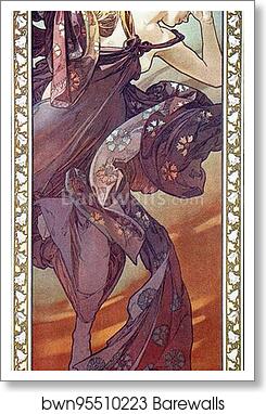 Evening Star by Alphonse Mucha, Art Print