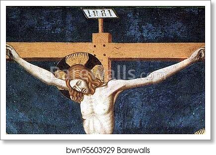 Crucifixion. Detail by Pietro Cavallini, Art Print
