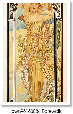 Day Break by Alphonse Mucha, Art Print