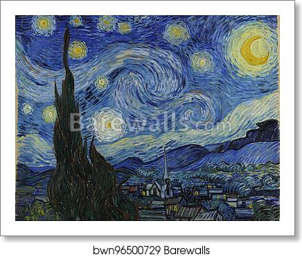 The Starry Night by Vincent Van Gogh, Art Print