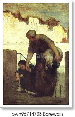 The Laundress by Honoré Daumier, Art Print