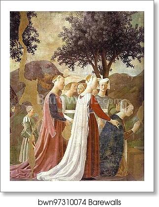 Legend of the True Cross: Adoration of the Wood. Detail by Piero Della Francesca, Art Print Legend of the True Cross: Adoration of the Wood. Detail by Piero Della Francesca, Art Print