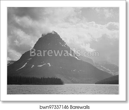 Two Medicine Lake, Glacier National Park, Montana.  Photographs of National Parks and Monuments, compiled 1941 - 1942, documenting the period ca. 1933 - 1942 by Ansel Adams (1902-1984), Art Print