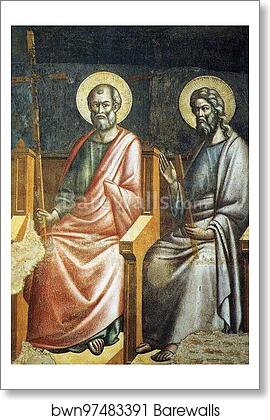 The Last Judgment. Seated Apostles. Detail by Pietro Cavallini, Art Print The Last Judgment. Seated Apostles. Detail by Pietro Cavallini, Art Print