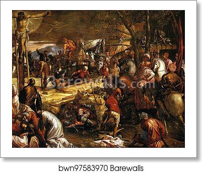 Crucifixion. Detail by Jacopo Robusti, Called Tintoretto, Art Print Crucifixion. Detail by Jacopo Robusti, Called Tintoretto, Art Print