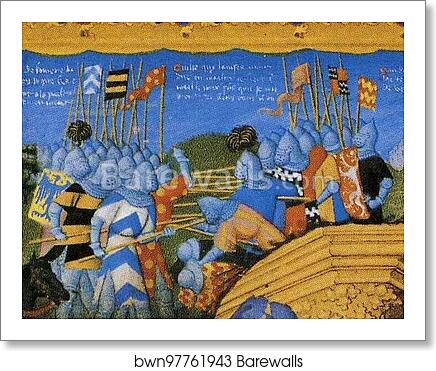 Les trÄ�s riches heures du Duc de Berry. January. A New Year's Day Feast including Jean de Berry. Detail by Limbourg Brothers, Art Print