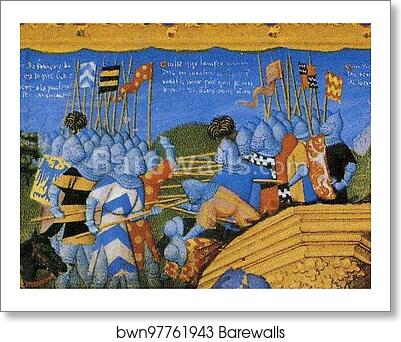 Les tr�s riches heures du Duc de Berry. January. A New Year's Day Feast including Jean de Berry. Detail by Limbourg Brothers, Art Print Les tr�s riches heures du Duc de Berry. January. A New Year's Day Feast including Jean de Berry. Detail by Limbourg Brothers, Art Print