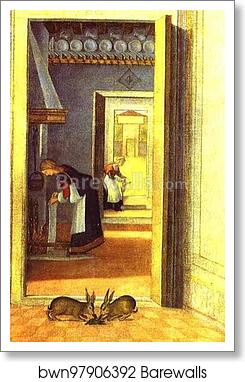 Birth of the Virgin. Detail by Vittore Carpaccio, Art Print