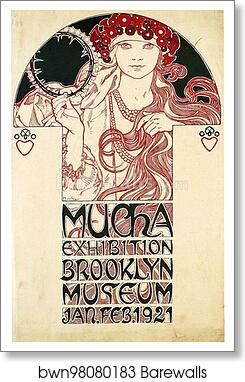 Mucha Exhibition/Exposition Mucha by Alphonse Mucha, Art Print