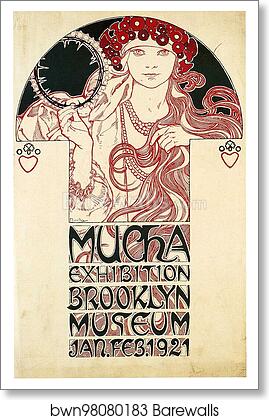 Mucha Exhibition/Exposition Mucha by Alphonse Mucha, Art Print Mucha Exhibition/Exposition Mucha by Alphonse Mucha, Art Print