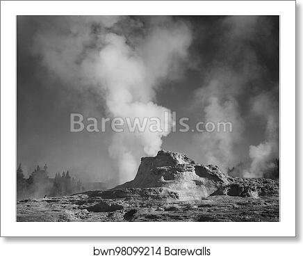 Castle Geyser Cove, Yellowstone National Park, Wyoming.  Photographs of National Parks and Monuments, compiled 1941 - 1942, documenting the period ca. 1933 - 1942 by Ansel Adams (1902-1984), Art Print