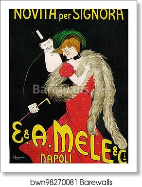 Novità per Signora  - E. & A. Mele - Napoli (1903) by Leonetto Cappiello, Art Print