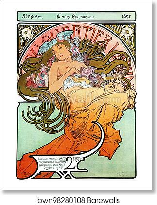 Au Quartier Latin Numéro Exceptionnel by Alphonse Mucha, Art Print Au Quartier Latin Numéro Exceptionnel by Alphonse Mucha, Art Print