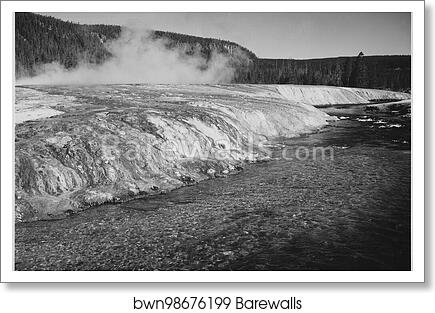 Firehold River, Yellowstone National Park, Wyoming.  Photographs of National Parks and Monuments, compiled 1941 - 1942, documenting the period ca. 1933 - 1942 by Ansel Adams (1902-1984), Art Print