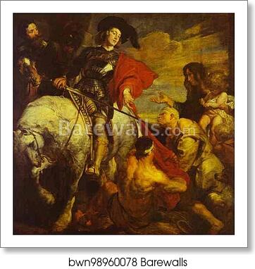 St. Martin Dividing His Cloak by Sir Anthony Van Dyck, Art Print St. Martin Dividing His Cloak by Sir Anthony Van Dyck, Art Print