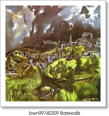 View of Toledo by El Greco, Art Print
