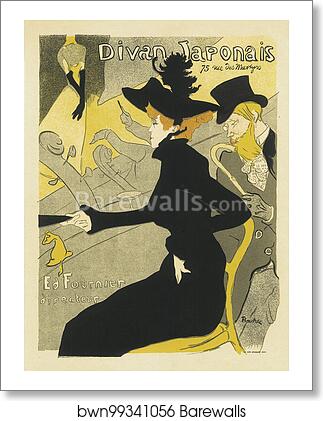 Le concert "Divan Japonais" by Henri De Toulouse-Lautrec, Art Print Le concert "Divan Japonais" by Henri De Toulouse-Lautrec, Art Print