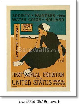 Une Exposition de la "Société des Peintres Aquarellistes de Hollande" by Charles Herbert Woodbury, Art Print Une Exposition de la "Société des Peintres Aquarellistes de Hollande" by Charles Herbert Woodbury, Art Print