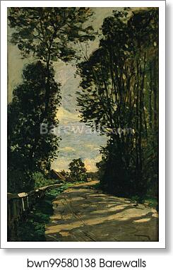 Walk (Road of the Farm Saint-Siméon) by Claude Monet, Art Print