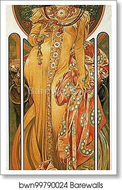 Moet & Chandon by Alphonse Mucha, Art Print