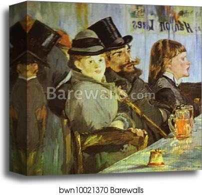 At the Café by Edouard Manet, Canvas Print