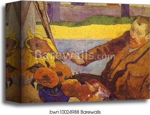 Van Gogh Painting Sunflowers by Paul Gauguin, Canvas Print Van Gogh Painting Sunflowers by Paul Gauguin, Canvas Print