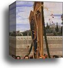 Cimabue's Celebrated Madonna is Carried in Procession through the Streets of Florence; in front of the Madonna, and Crowned with Laurels, walks CImabue Himself, with his Pupil Giotto; behind It Arnolfo Di Lapo, Gaddo Gaddi, Andrea Tafi, Niccola Pisano, Bu by Frederick Leighton, Canvas Print