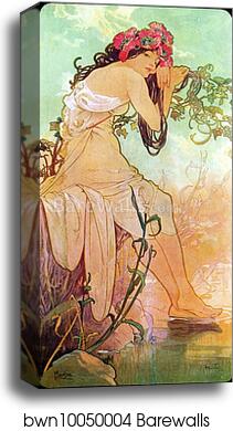 Summer by Alphonse Mucha, Canvas Print