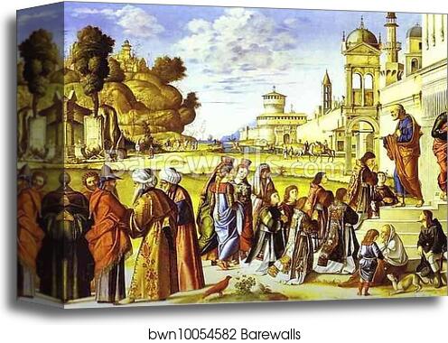 The Ordination of St. Stephen as Deacon by Vittore Carpaccio, Canvas Print