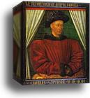 Portrait of Charles VII, King of France by Jean Fouquet, Canvas Print