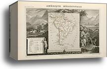Amérique méridionale by Victor Jules Levasseur, Canvas Print