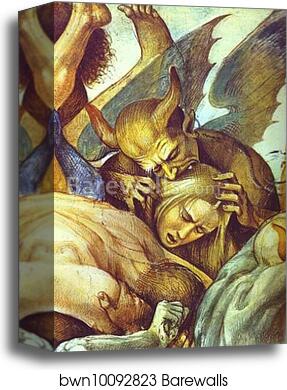 Hell. Detail by Luca Signorelli, Canvas Print