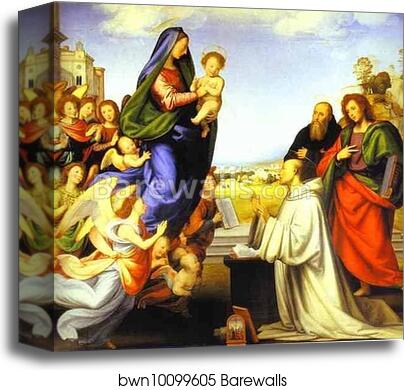 The Vision of St. Bernard by Fra Bartolommeo, Canvas Print The Vision of St. Bernard by Fra Bartolommeo, Canvas Print