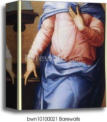 Annunciation (right panel) by Agnolo Bronzino, Canvas Print