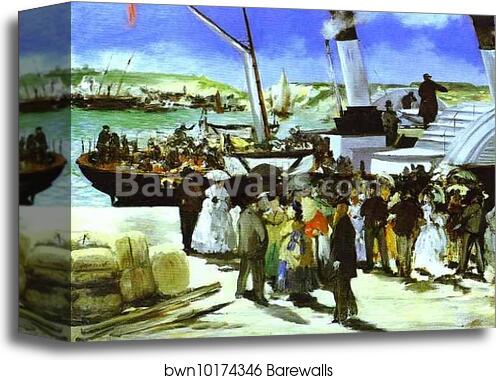The Depature of the Folkestone Boat by Edouard Manet, Canvas Print The Depature of the Folkestone Boat by Edouard Manet, Canvas Print