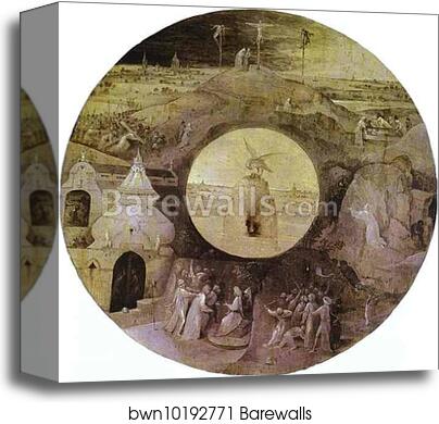 Scenes from the Passion of Christ and the Pelican with Her Young by Hieronymus Bosch, Canvas Print