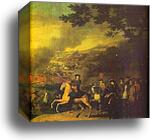 Peter the Great at the Battle of Poltava. Detail by Louis Caravaque, Canvas Print