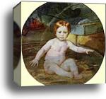 Child in a Swimming Pool (Portrait of Prince A. G. Gagarin in Childhood) by Karl Brulloff, Canvas Print