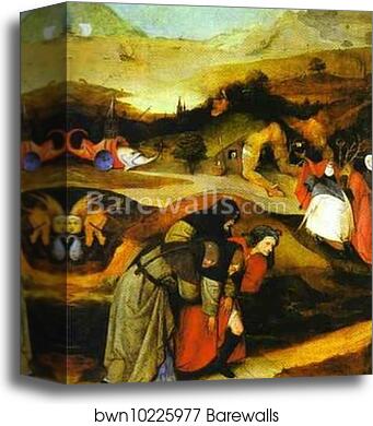 Flight and Failure of St. Anthony by Hieronymus Bosch, Canvas Print