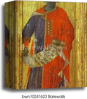 Maestà (front, predella) The Prophet Solomon by Duccio Di Buoninsegna, Canvas Print