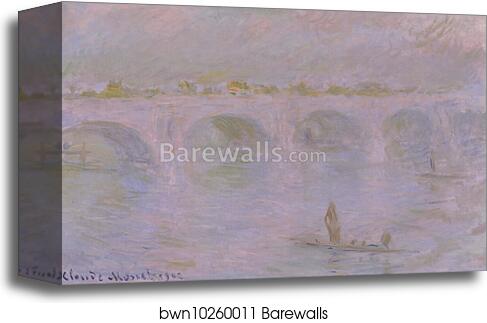 Waterloo Bridge in London by Claude Monet, Canvas Print