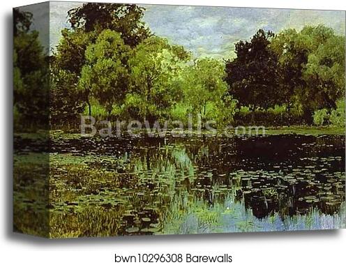 Overgrown Pond by Isaac Levitan, Canvas Print