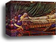 'The Briar Rose' series, IV: the Sleaping Beauty by Sir Edward Coley Burne-Jones, Canvas Print