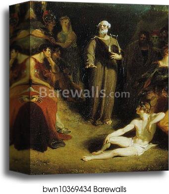 Homer Reciting His Poems. Detail by Sir Thomas Lawrence, Canvas Print